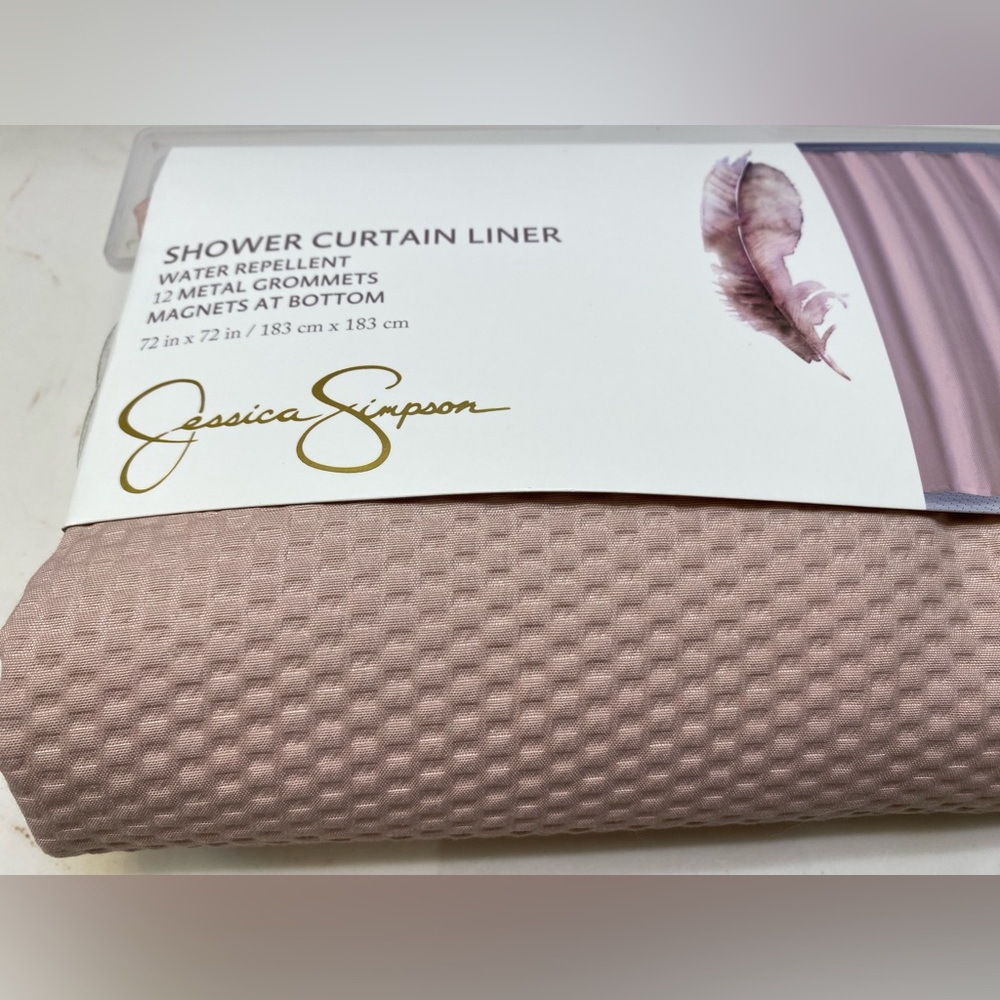 Jessica Simpson ❤️Shower Curtain Liner water repellent Moss Pink New